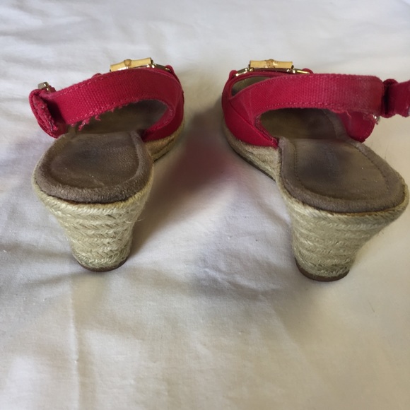 Coldwater Creek Summer Wedge Red Espadrilles - Picture 8 of 12